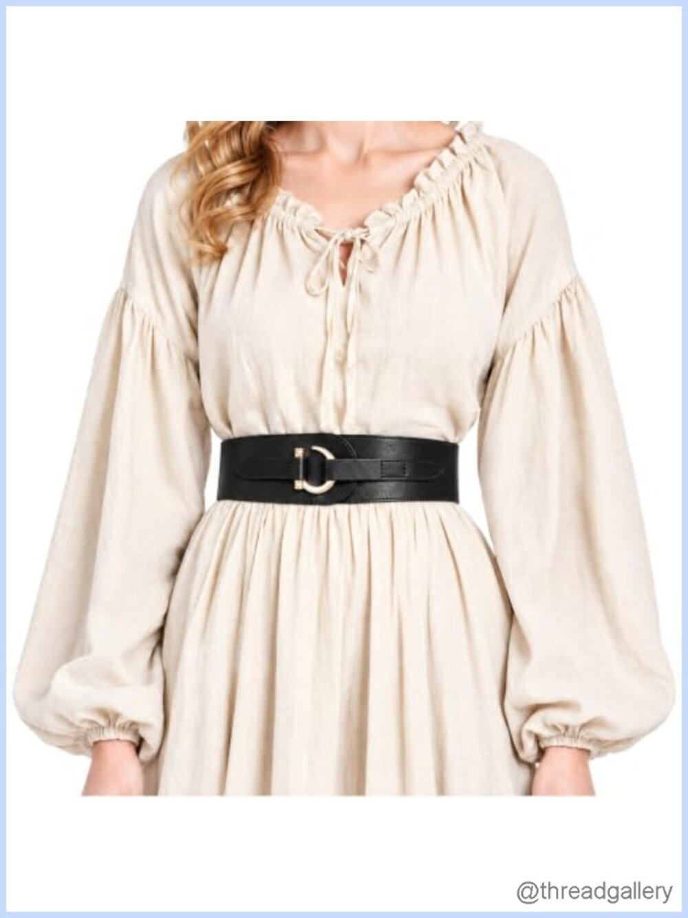 Wide Elastic Waistband Retro Hook Belt for Dresses & Jeans